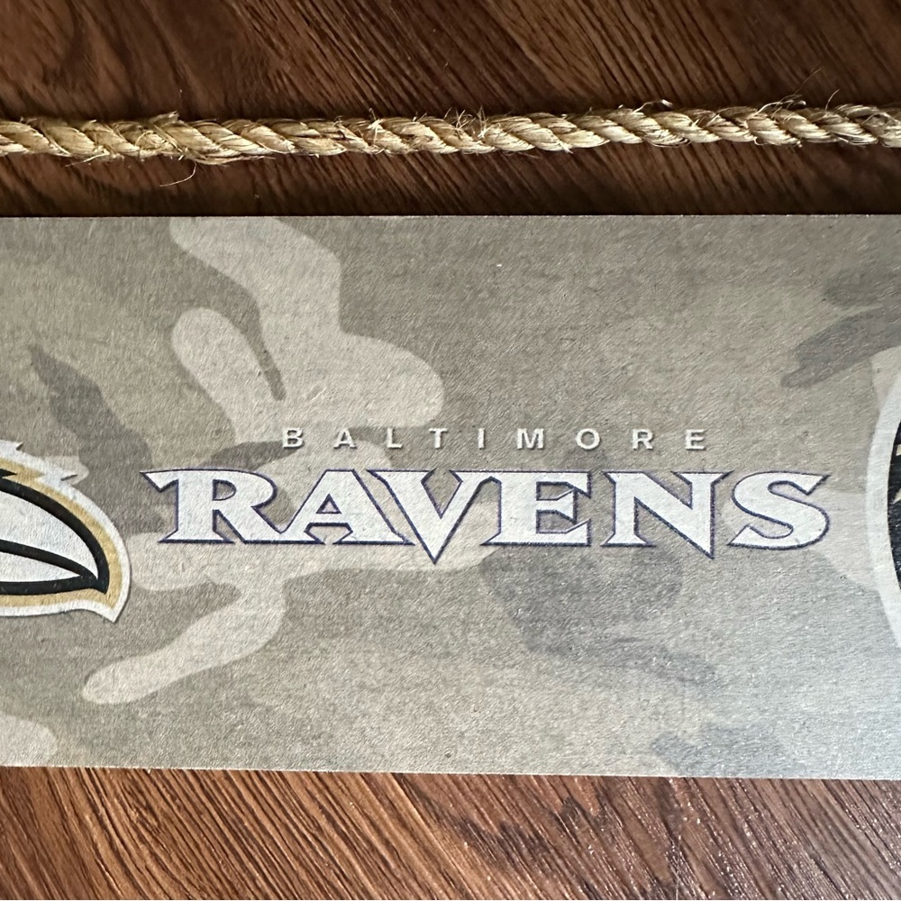 NFL Baltimore Ravens Wooden Wall Decor - 16”x 4”- Excellent Condition - Picture 4 of 6